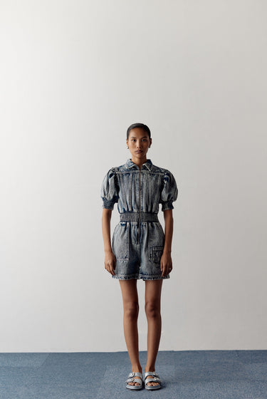 SAYANI GUPTA IN OUR WASHED DENIM PLAYSUIT