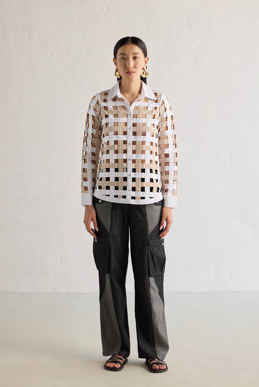 BEIGE WEAVE SHIRT