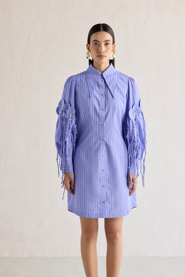 STRIPE SHIRT DRESS