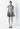 Check & Solid Panel Studded Dress