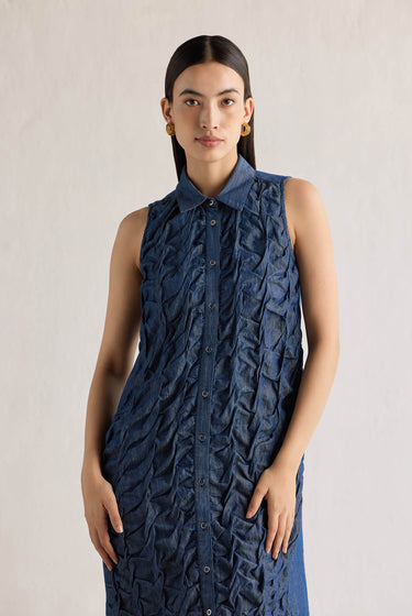 DENIM HANDTUCK DRESS