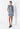 Check Zipper Frill Blazer Dress
