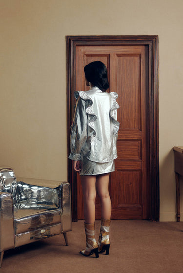 SILVER FOIL SKIRT