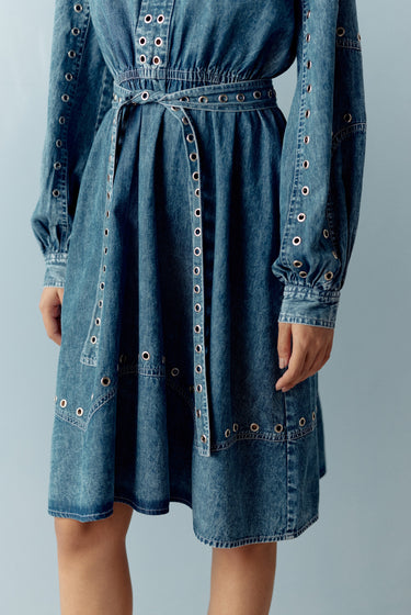 WASHED DENIM DRESS