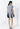 Check & Solid Panel Studded Dress