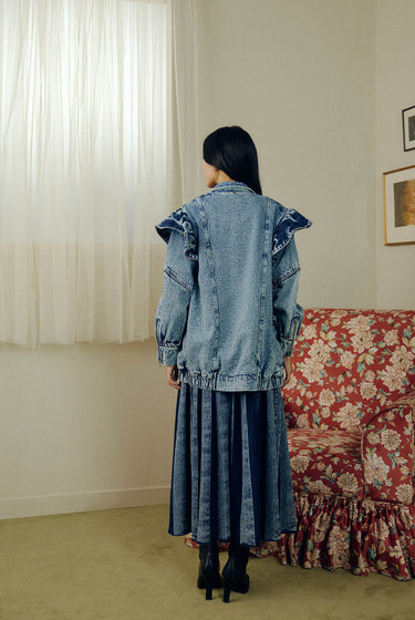 WASHED DENIM OVERSIZE JACKET