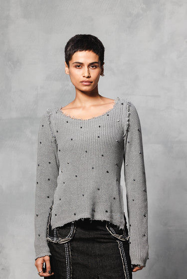 STUDDED SWEATER