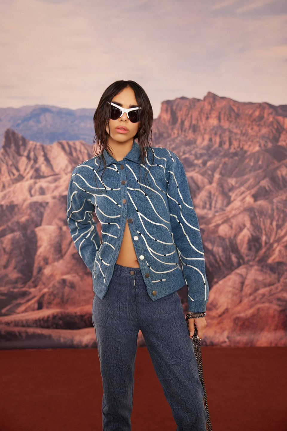 APPLIQUE TAPES DENIM JACKET Mellowdrama