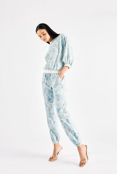 BLUE ABSTRACT PRINTED TRACKSET - MellowDrama