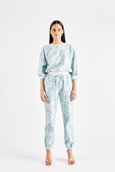 BLUE ABSTRACT PRINTED TRACKSET - MellowDrama