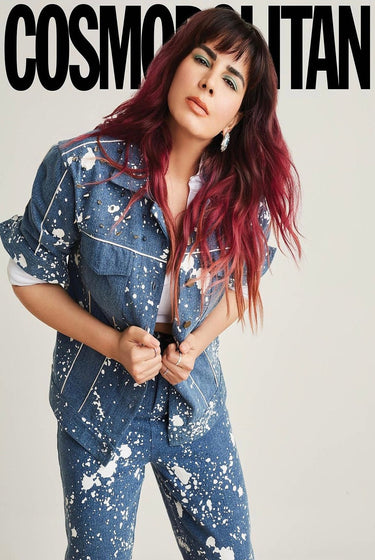 KIRTI KULHARI IN OUR DENIM PAINT SPLASH COORDINATE SET - MellowDrama