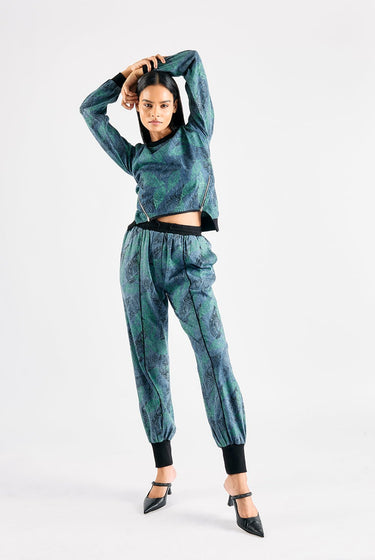 LEAF PRINTED TENCEL JOGGERS SET - MellowDrama