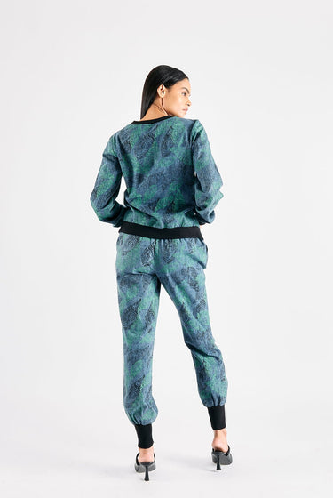 LEAF PRINTED TENCEL JOGGERS SET - MellowDrama