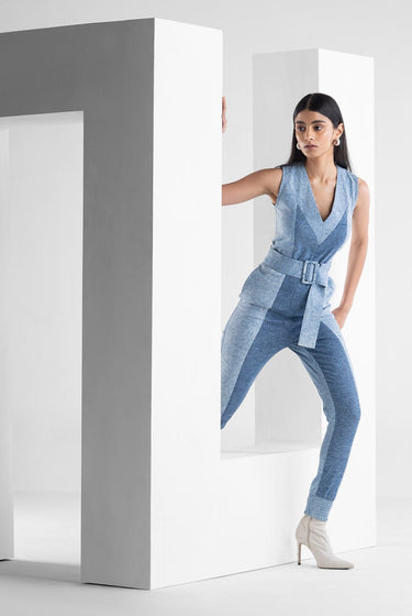 YAMI GAUTAM IN OUR DUAL-DENIM PANELLED JUMPSUIT - MellowDrama