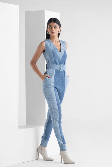 YAMI GAUTAM IN OUR DUAL-DENIM PANELLED JUMPSUIT - MellowDrama